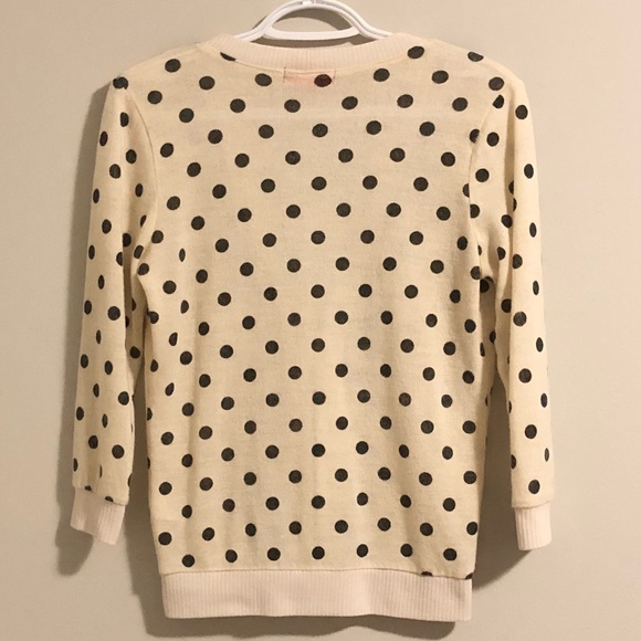 Spoiled lace edged zip polka dot cardigan - Picture 3 of 7